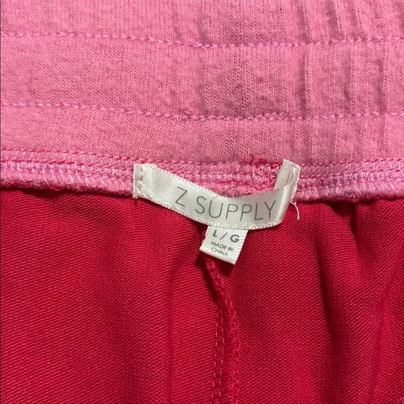 Z Supply Ellie Color Block Brushed Cotton Loungewear Pants and Shirt Set